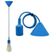 Lampadario pendente, con 1 cavo, E27 - Azzurro_929901_mirante_elettronica_acilia