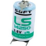 Batteria al litio: 1/2AA, 3.6v, 1.2 ah - Saft LS14250, terminali a saldare per PCB_mirante_elettronica_acilia