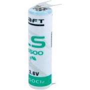Batteria al litio: STILO, 3.6v, 2.6 ah - Saft LS14500, terminali a saldare PCB_mirante_elettronica_acilia
