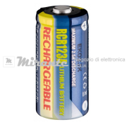 Batteria al Litio: CR123, 3V, 500mAh - ricaricabile_mirante_elettronica_acilia
