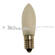 Lampadina LED Natalizia a candela, 10V-0.1W, attacco E10_mirante_elettronica_acilia